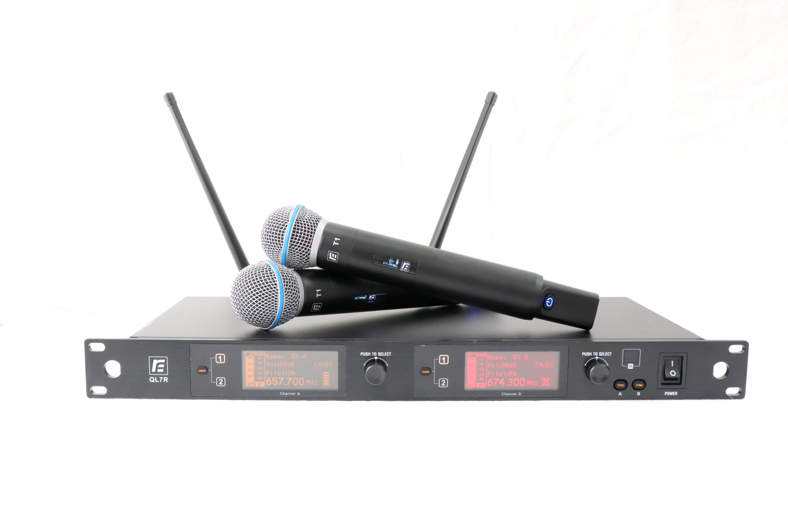 RFIntell QL7R/T1-A 651,800-683,400 МГц 2-канальная радиосистема с 2-мя ручными микрофонами в Ярославле