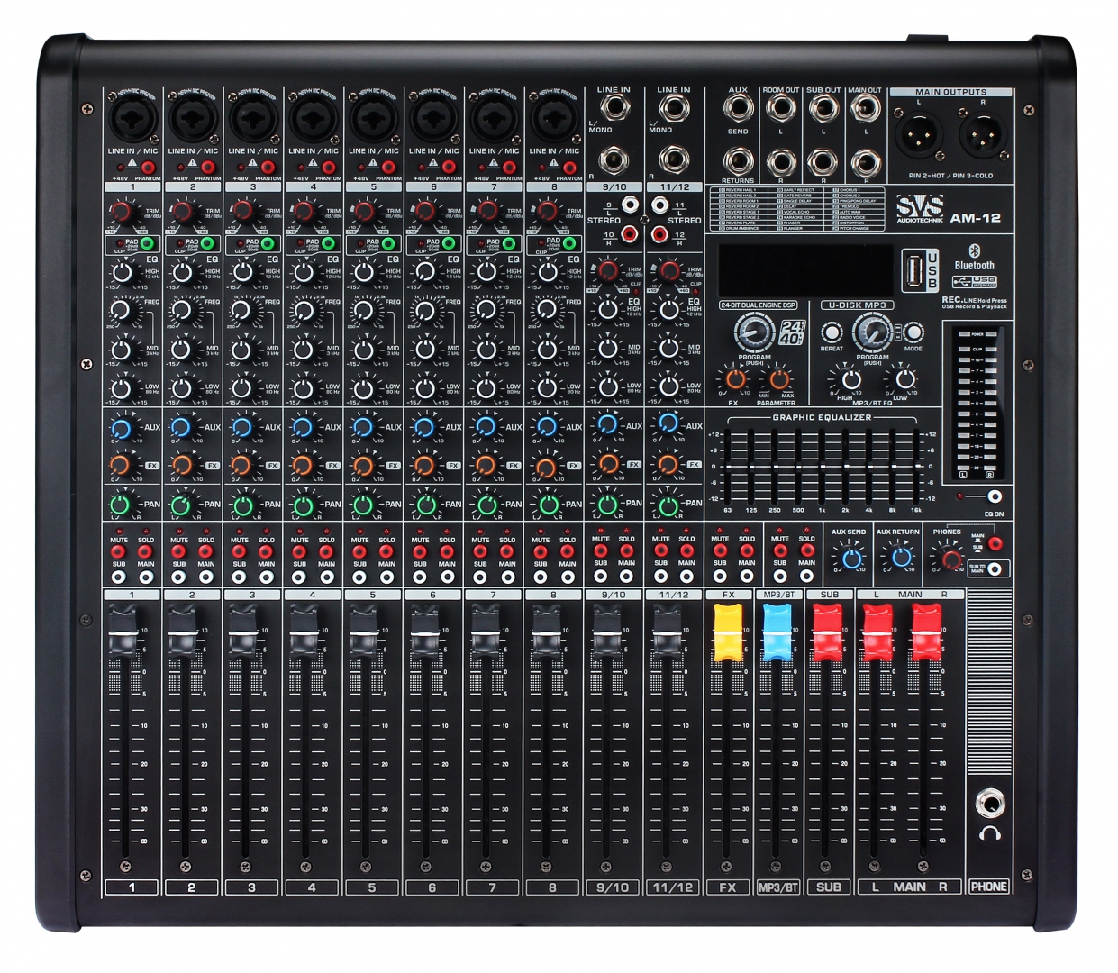 SVS Audiotechnik mixers AM-12 Микшерный пульт аналоговый, 12-канальный в Ярославле