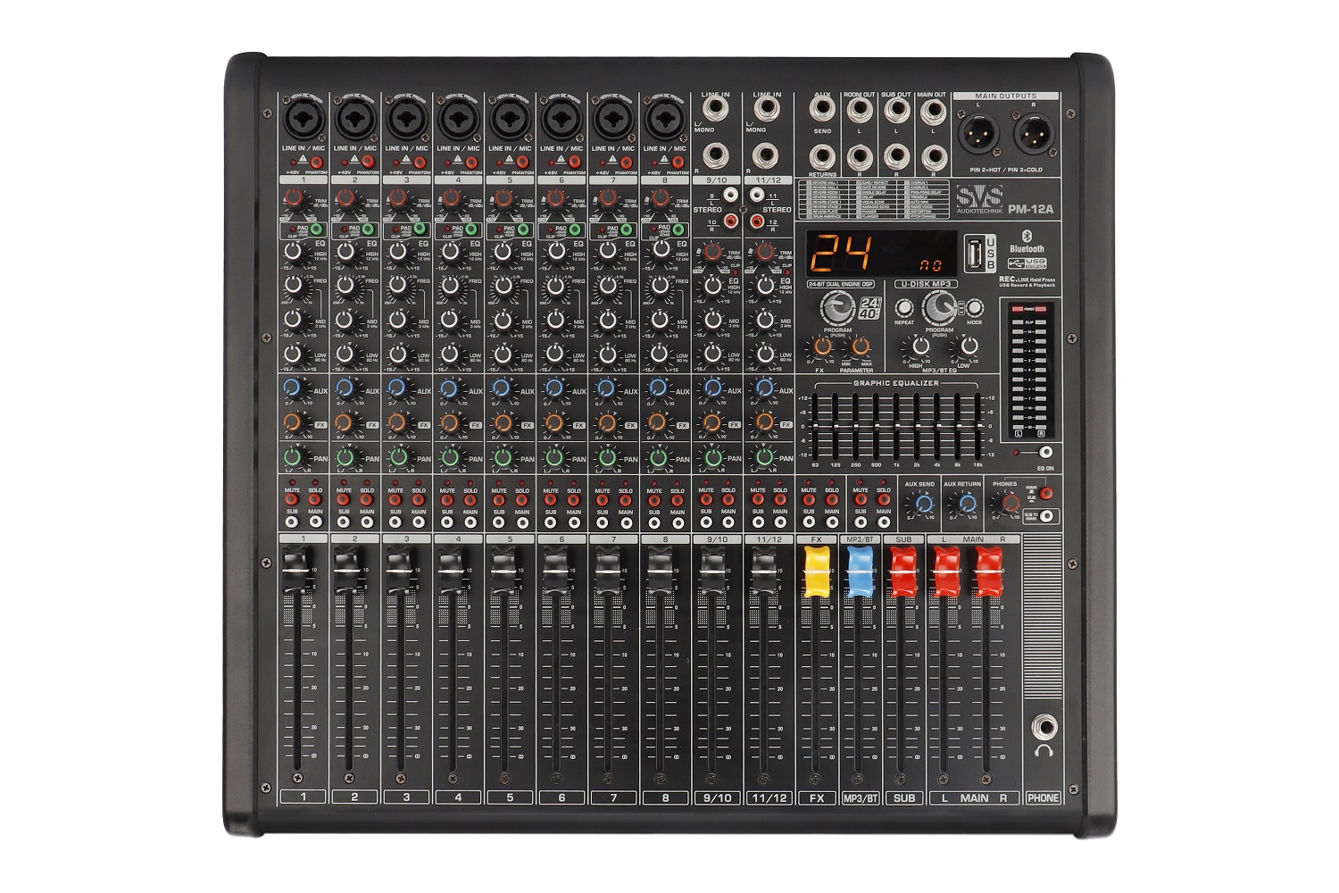 SVS Audiotechnik mixers PM-12A Активный аналоговый микшерный пульт, 12-канальный в Ярославле